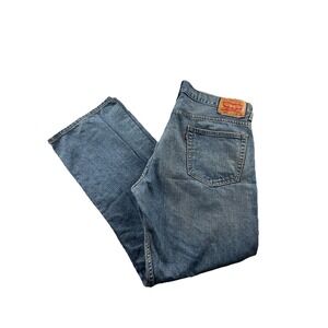 Levis 569 Jeans Mens 36x32* Blue Loose Straight Mid Rise Light Wash Faded Denim